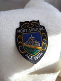 Écusson brodé vintage Mont Aigoual, patch ancien montagne rétro, alt 1567m