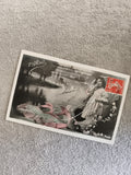 Carte postale 1er Avril poisson illustrée timbre France CPA