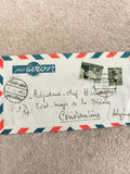 Lettre avion France Égypte affranchie timbres Marianne 30c 17c, cachets, Algérie
