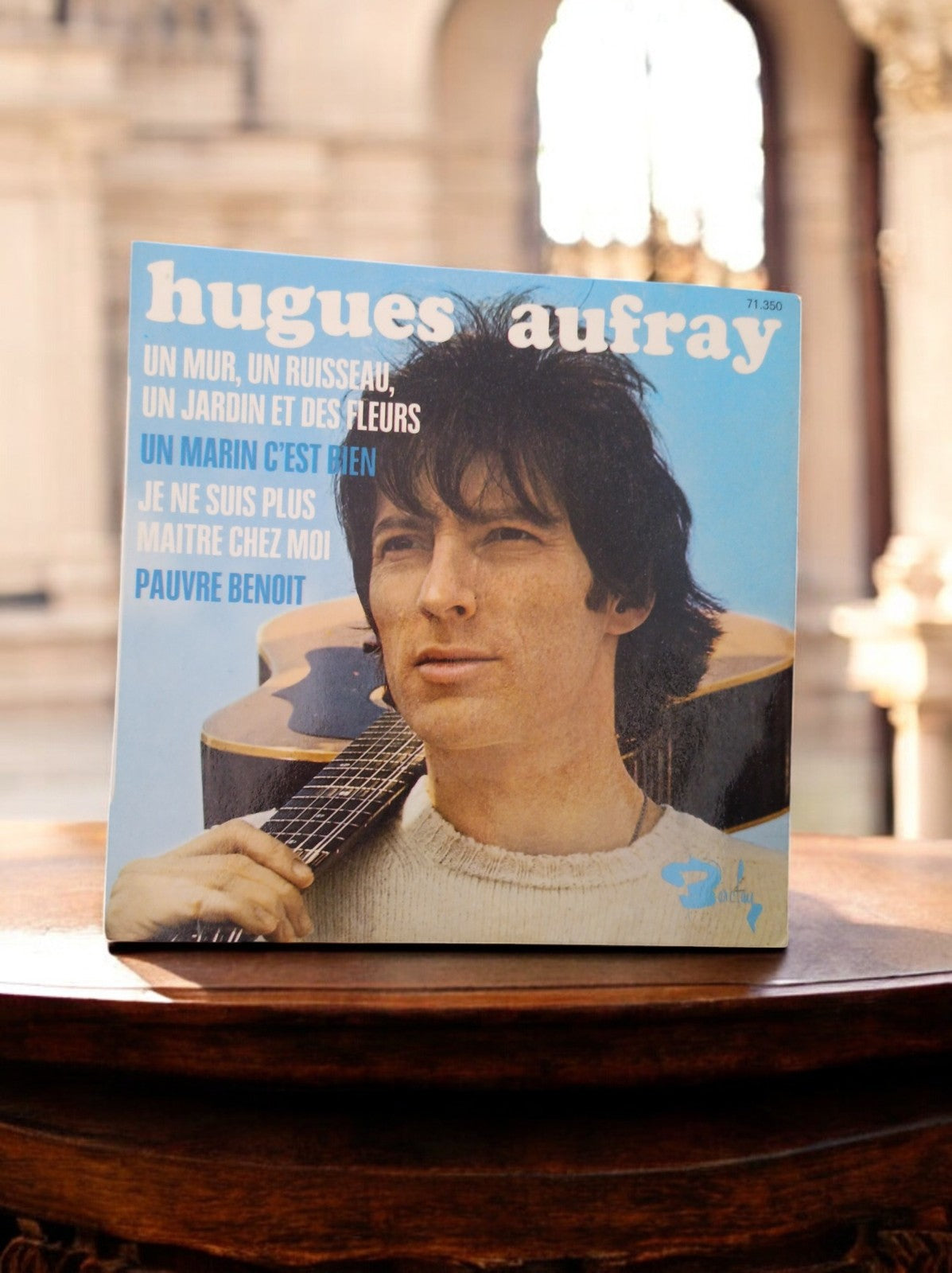 Vinyle 45 tours Hugues Aufray Barclay pochette photo vintage chanson française