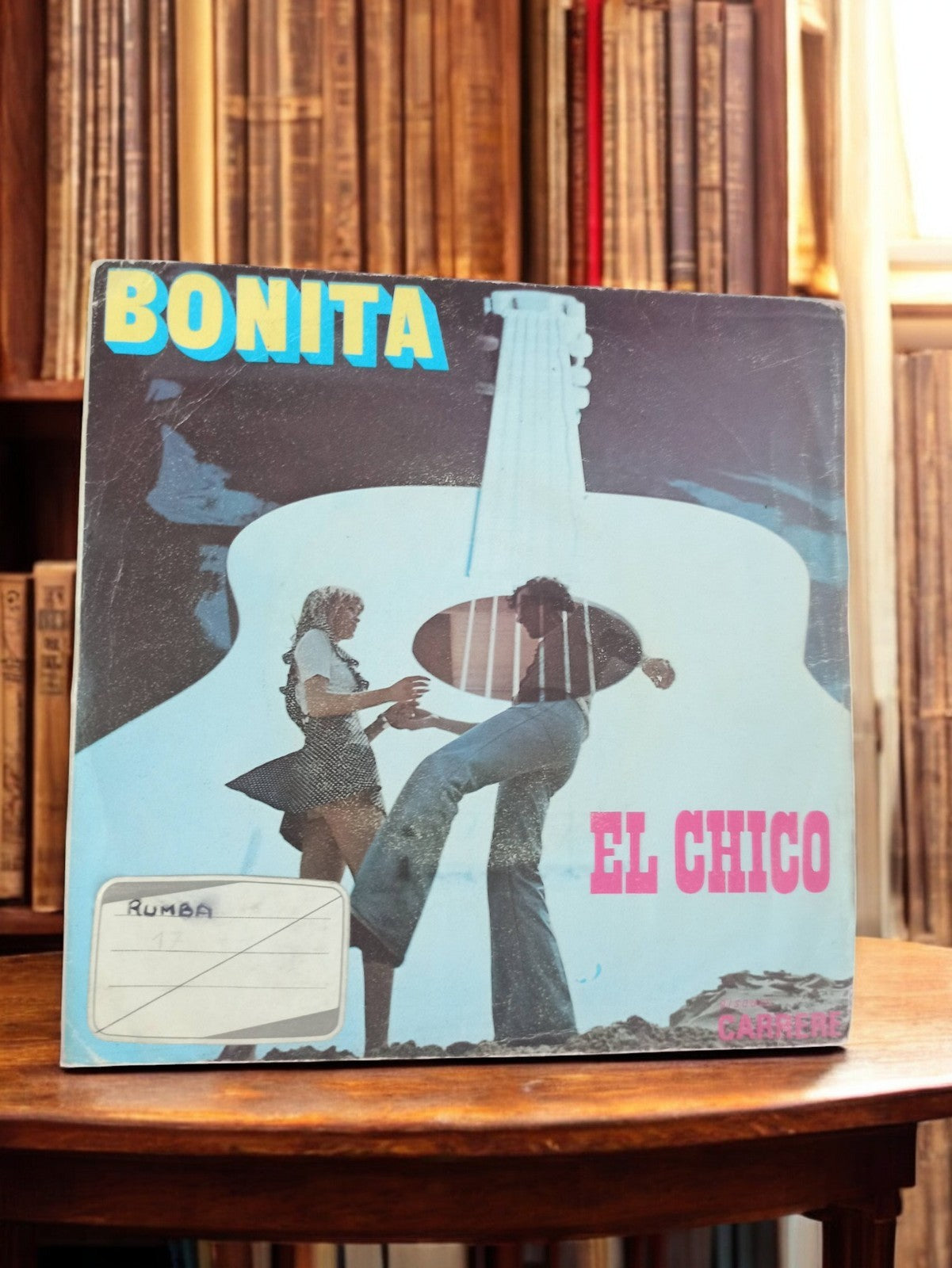 Disque vinyle 45 tours Bonita El Chico vintage Carrere rumba rétro