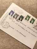 Lettre affranchie timbres Marianne France oblitérés philatélie années 1990 (Ref