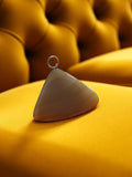 Pendentif vintage agate naturelle, triangle pierre précieuse tranche, bijou rétr