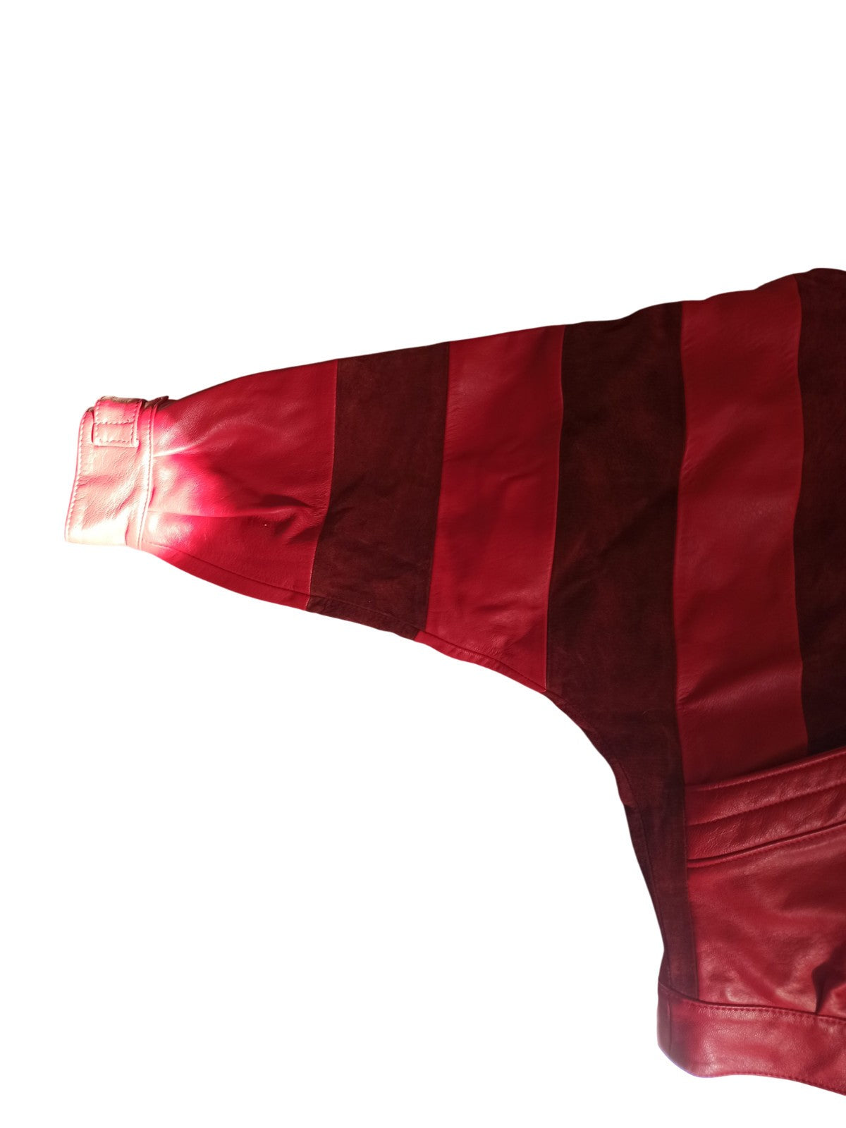 Blouson vintage femme cuir rouge années 60 style marseillais veste rétro