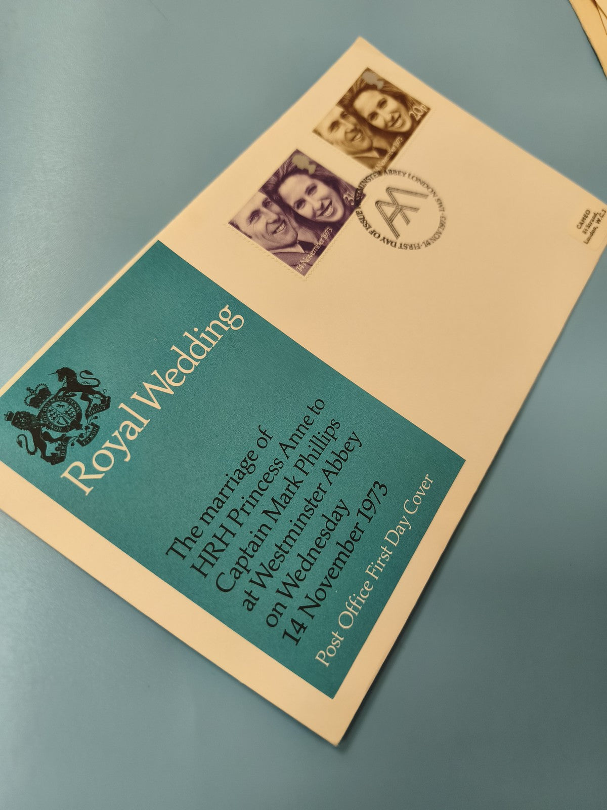 Enveloppe FDC Premier Jour Mariage Royal Princess Anne Mark Phillips 1973