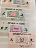 Bloc timbres anciens République d'Haïti JO 1968 oblitérés Port-au-Prince