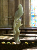 Statue oiseau en jade asiatique ancien, sculpture décorative, authentique rare