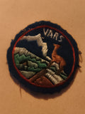 Écusson ancien brodé Vars montagne chamois vintage ski badge patch