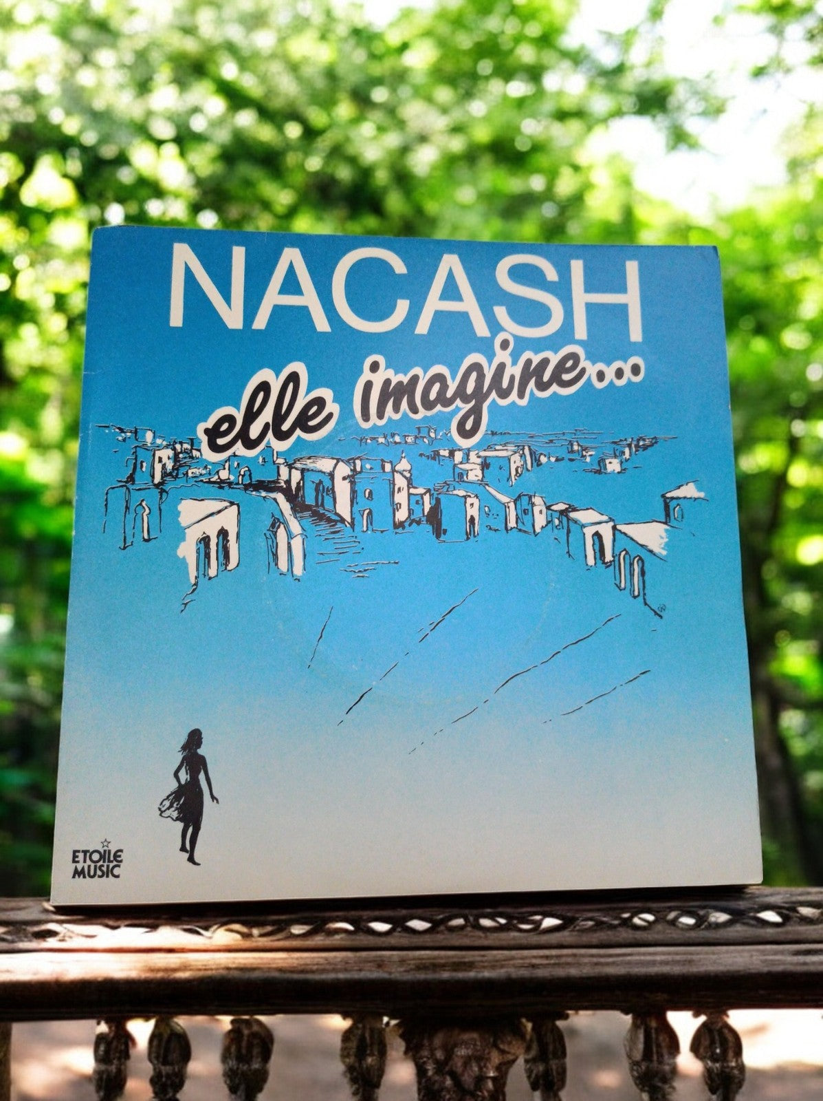 Vinyle 45 tours Nacash Elle imagine… pochette bleue vintage Étoile Music