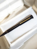 Stylo vintage Pierre Cardin noir à clip doré, ancien roller rétro écriture