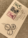 Lettre affranchie Tchécoslovaquie 3 timbres sportifs oblitérés ČESKOSLOVENSKO