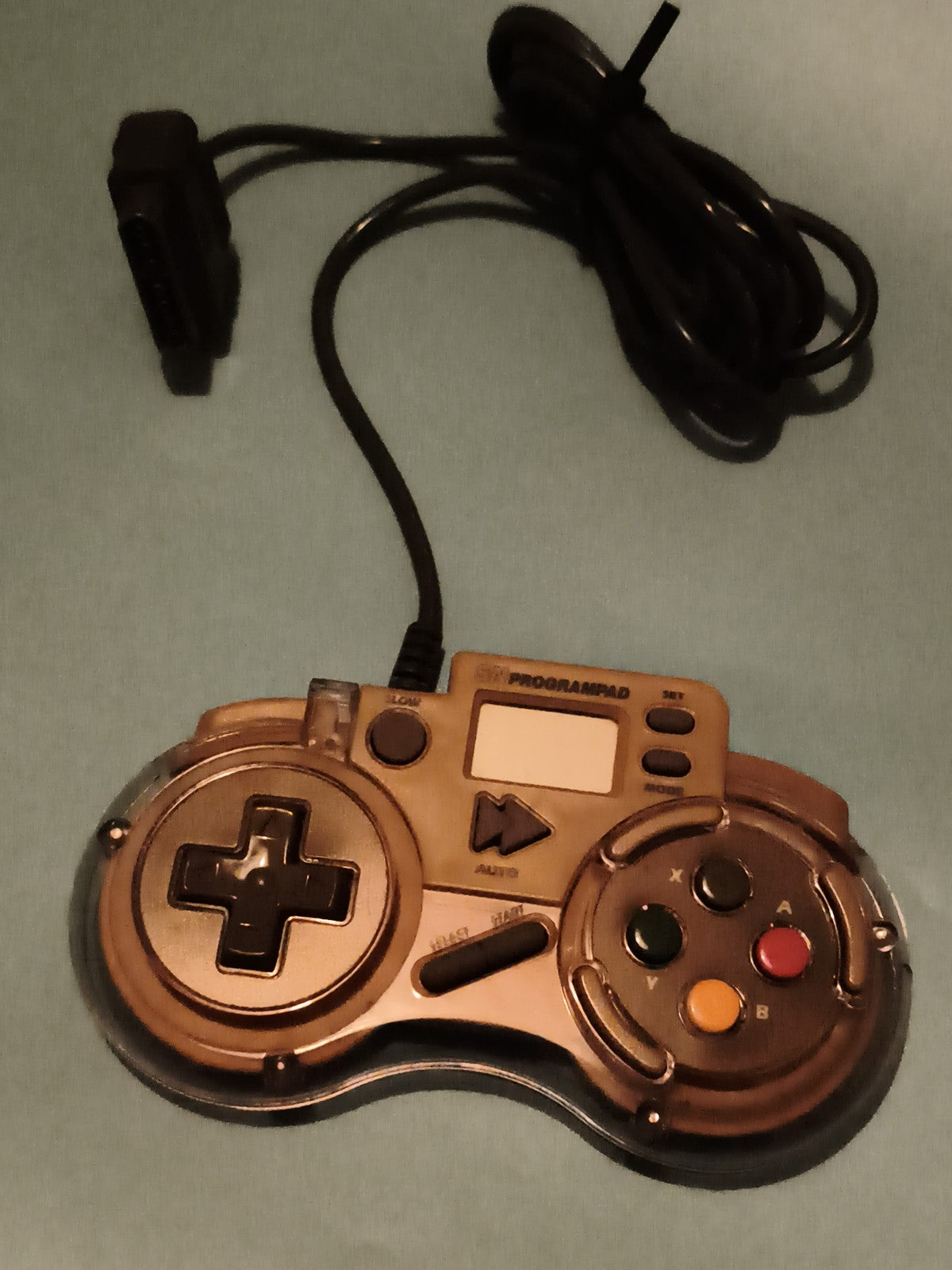 Manette filaire Programmable Générique SNES gris translucide rétro gaming