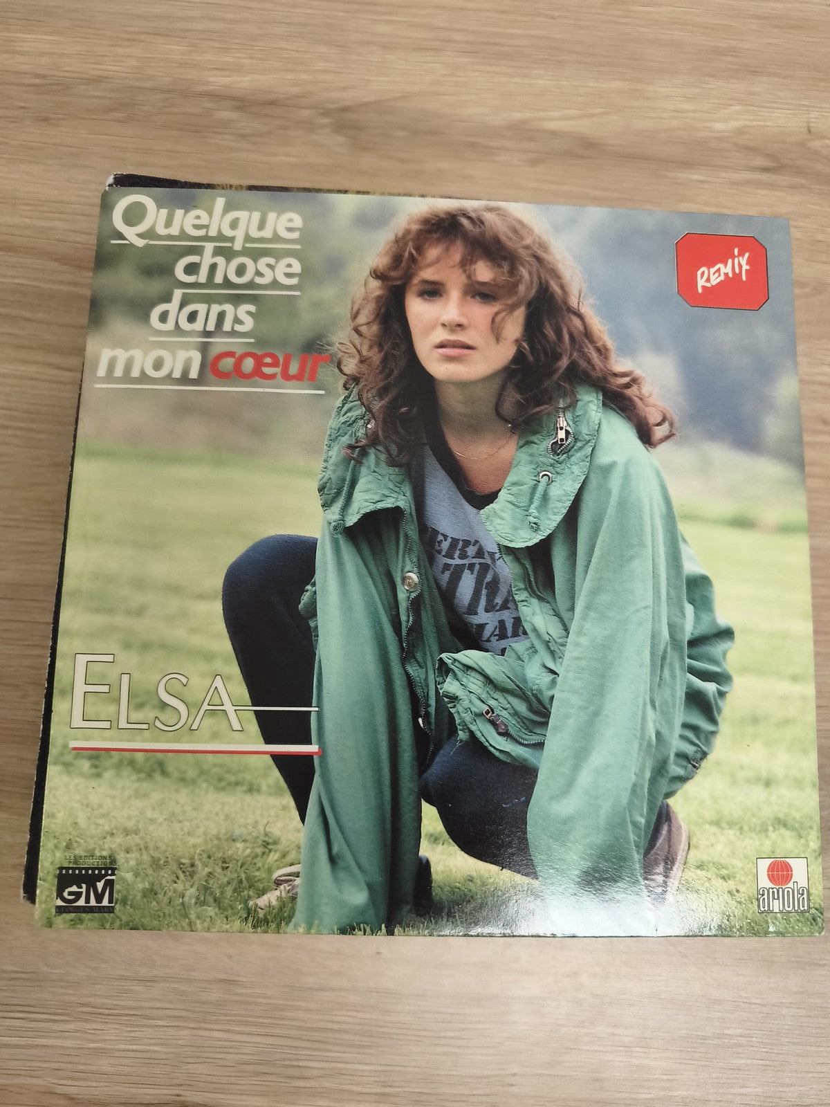Vinyle 45 tours Elsa "Quelque chose dans mon c?ur" remix pochette photo couleur