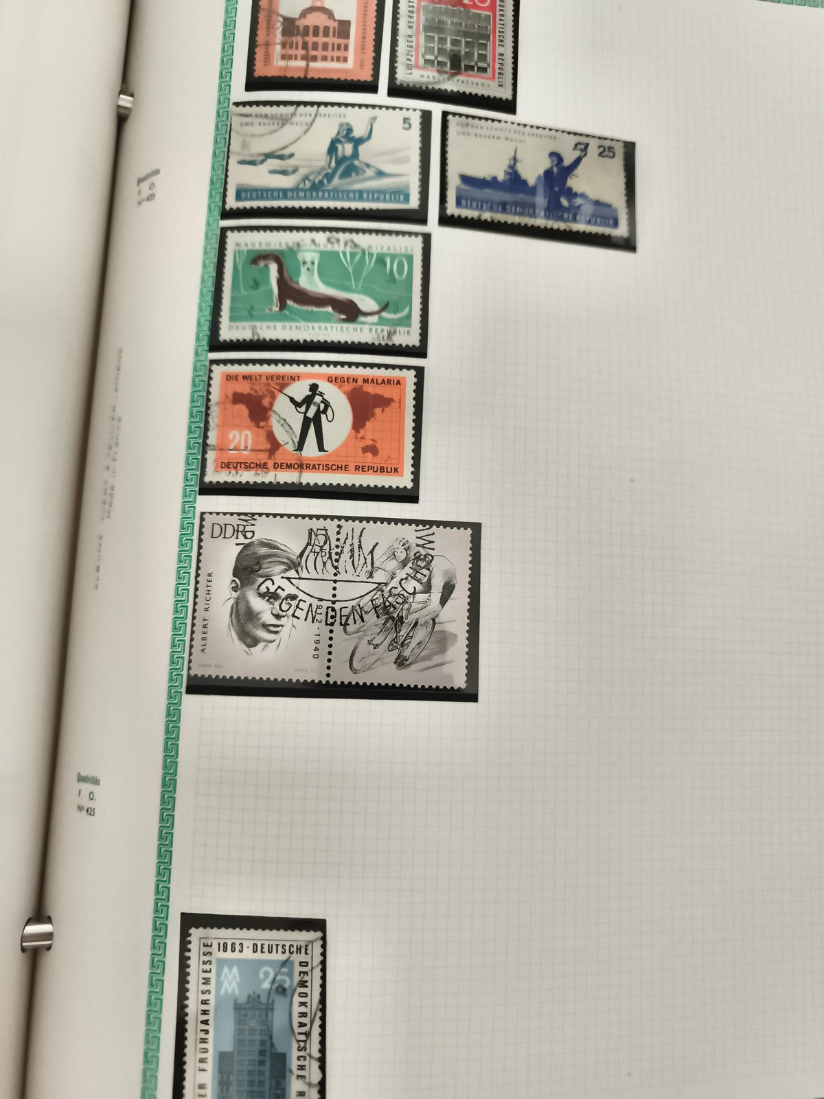 Timbres DDR thématiques oblitérés Allemagne de l’Est philatélie