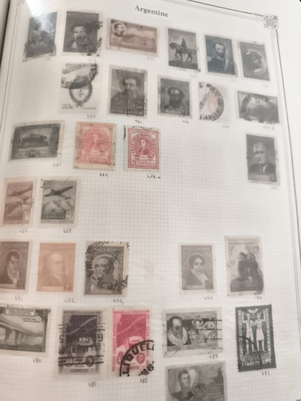 Lot anciens timbres Argentine oblitérés philatélie vintage collection