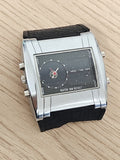 Montre rétro IK Collection femme, cadran rectangulaire noir, vintage ancien