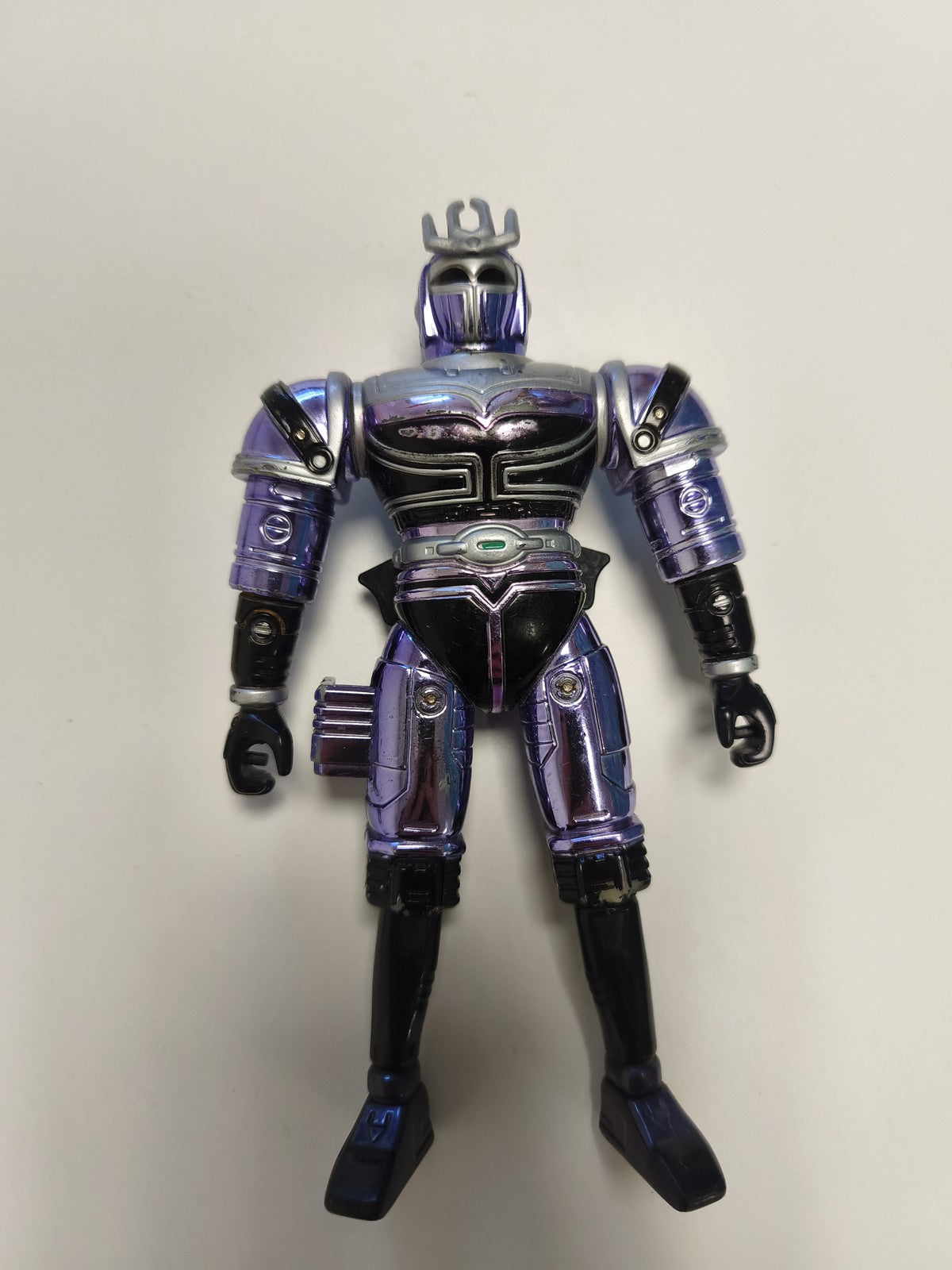 Figurine Bandai Beetleborgs Metallix Beetle Blast'n Morphin violet platine d'occ