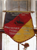 Fanion ancien vintage tournoi sport Budapest 1984 Allemagne tennis football