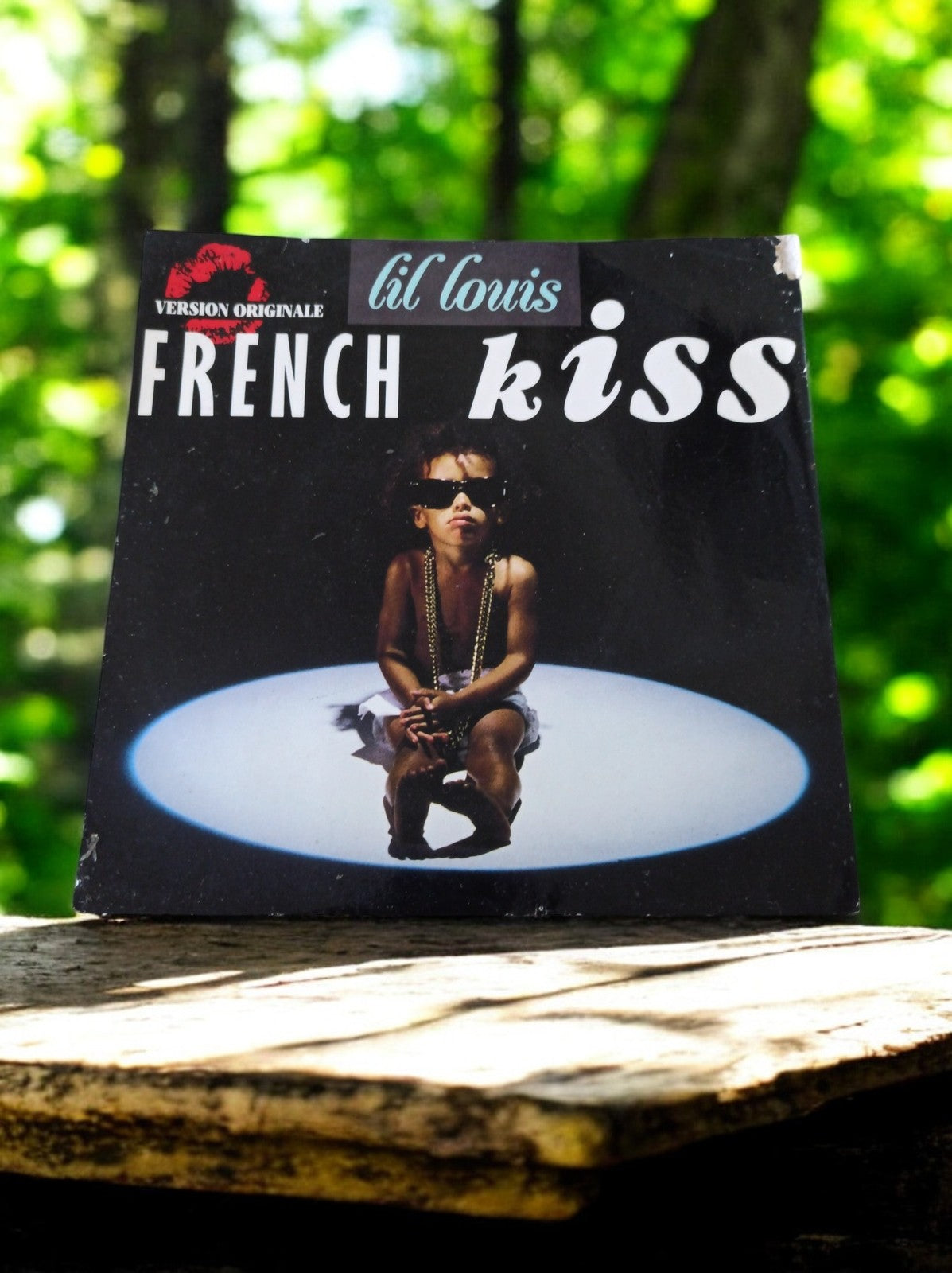 Vinyle 45 tours Lil Louis French Kiss house original, pochette noire vintage