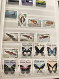 Timbres anciens Guinée Bissau animaux poissons papillons 1983 philatélie