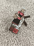 Pin's vintage Pays-Bas NL, moulins et costume hollandais, émaillé ancien (Ref 5)