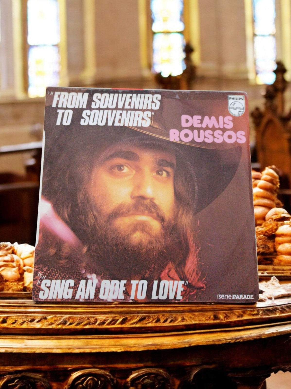 Vinyle 45 tours Demis Roussos Philips vintage pochette “From Souvenirs to Souven