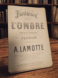 Partition ancienne Fantaisie sur l’Ombre Flotow Lamotte Opéra-Comique vintage