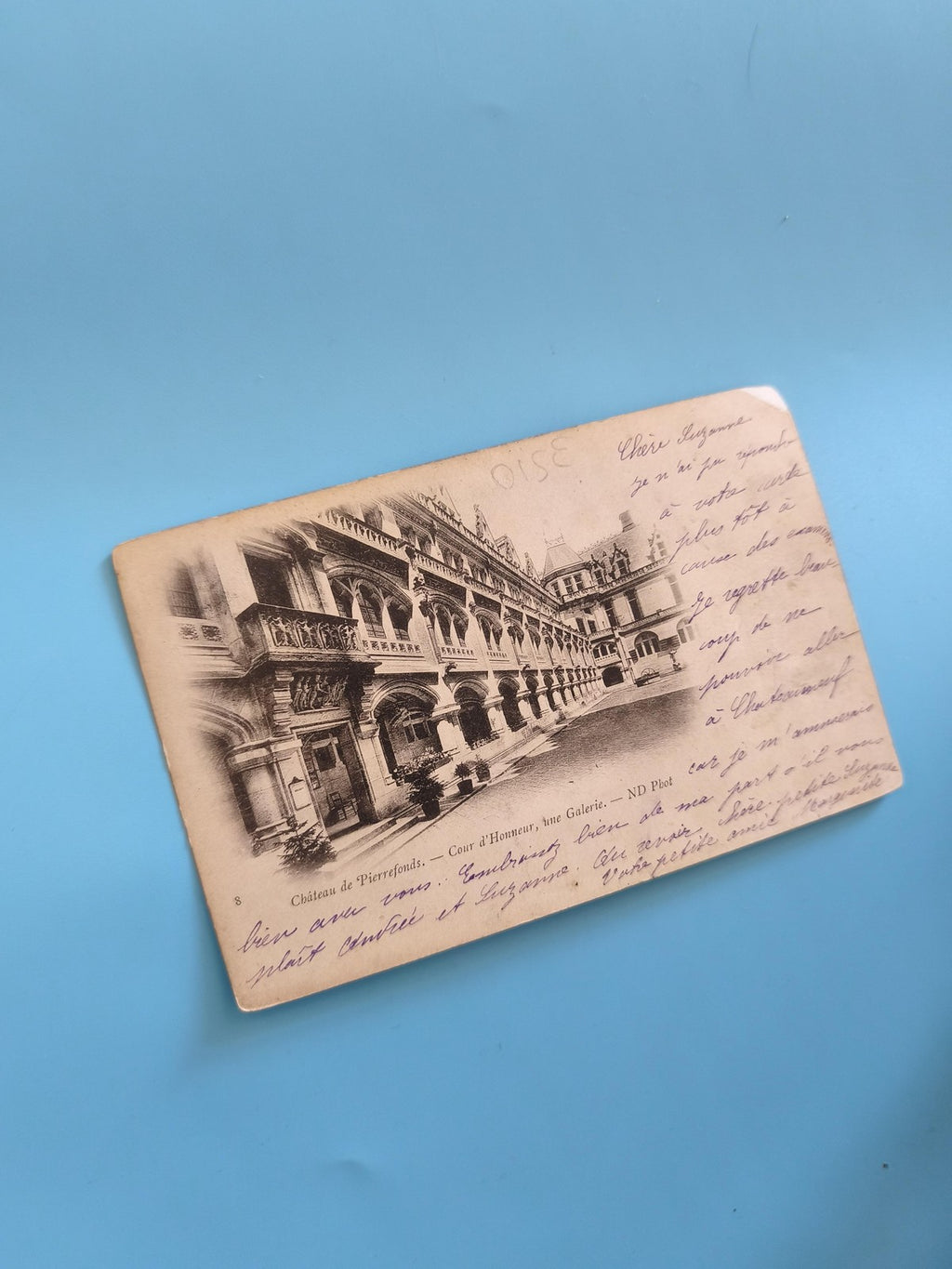 Carte postale ancienne vintage oblitérée Château de Pierrefonds France collectio