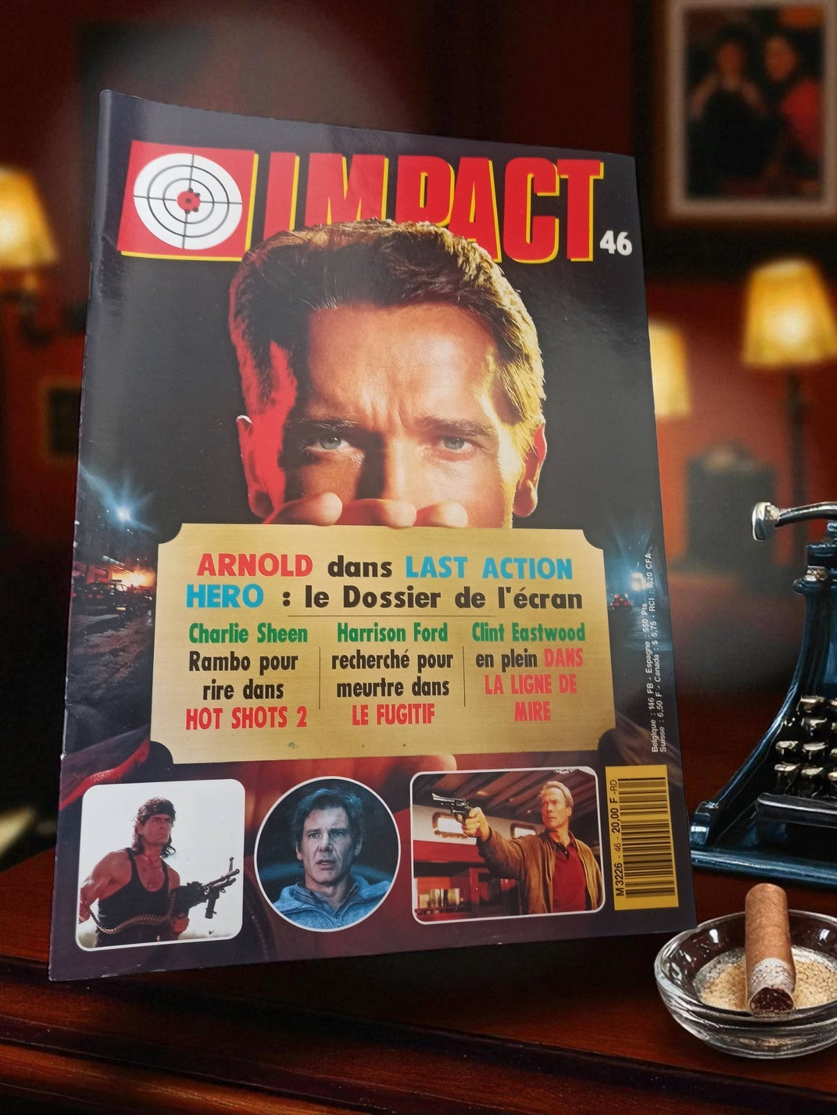 Magazine cinéma Impact n°46 vintage rétro Arnold Schwarzenegger Last Action Hero