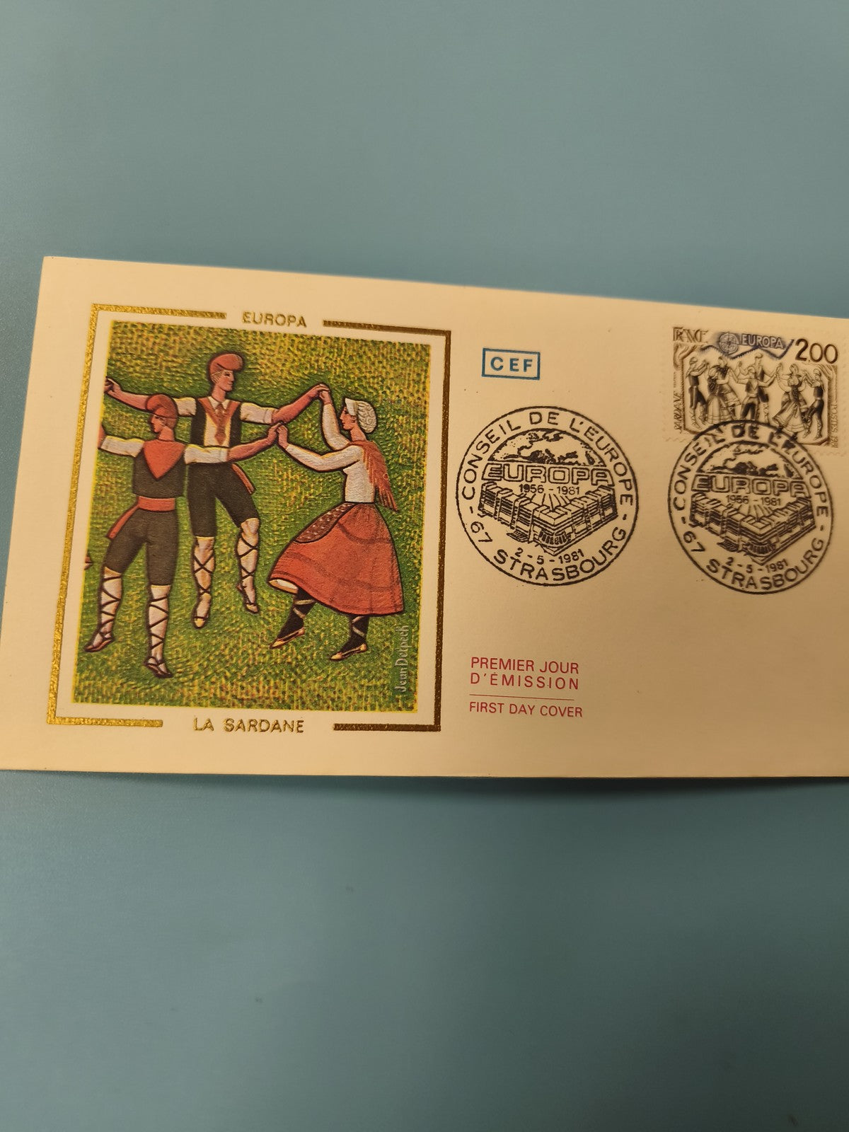Enveloppe FDC Premier Jour d?Émission Europa La Sardane Strasbourg 1981