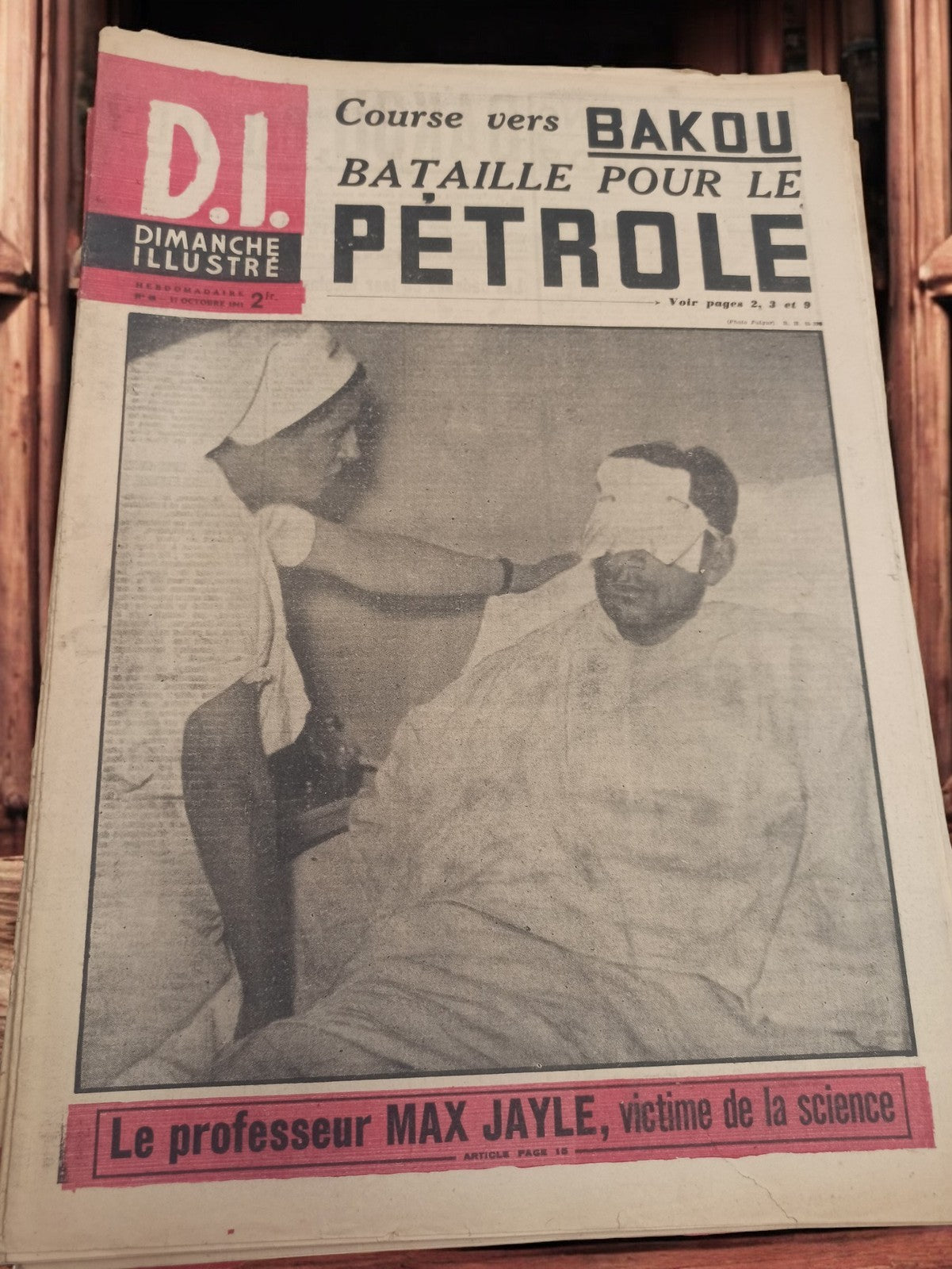 Magazine Dimanche Illustré 1940 ancien journal pétrole Bakou presse vintage