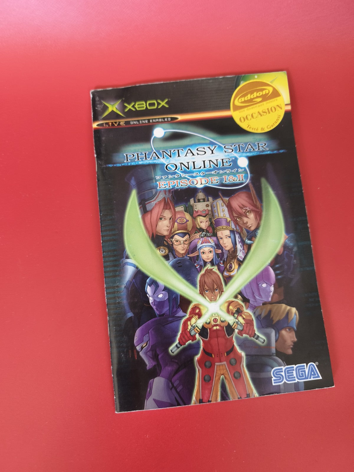Notice officielle seule pour jeu Xbox Phantasy Star Online, manuel d'origine