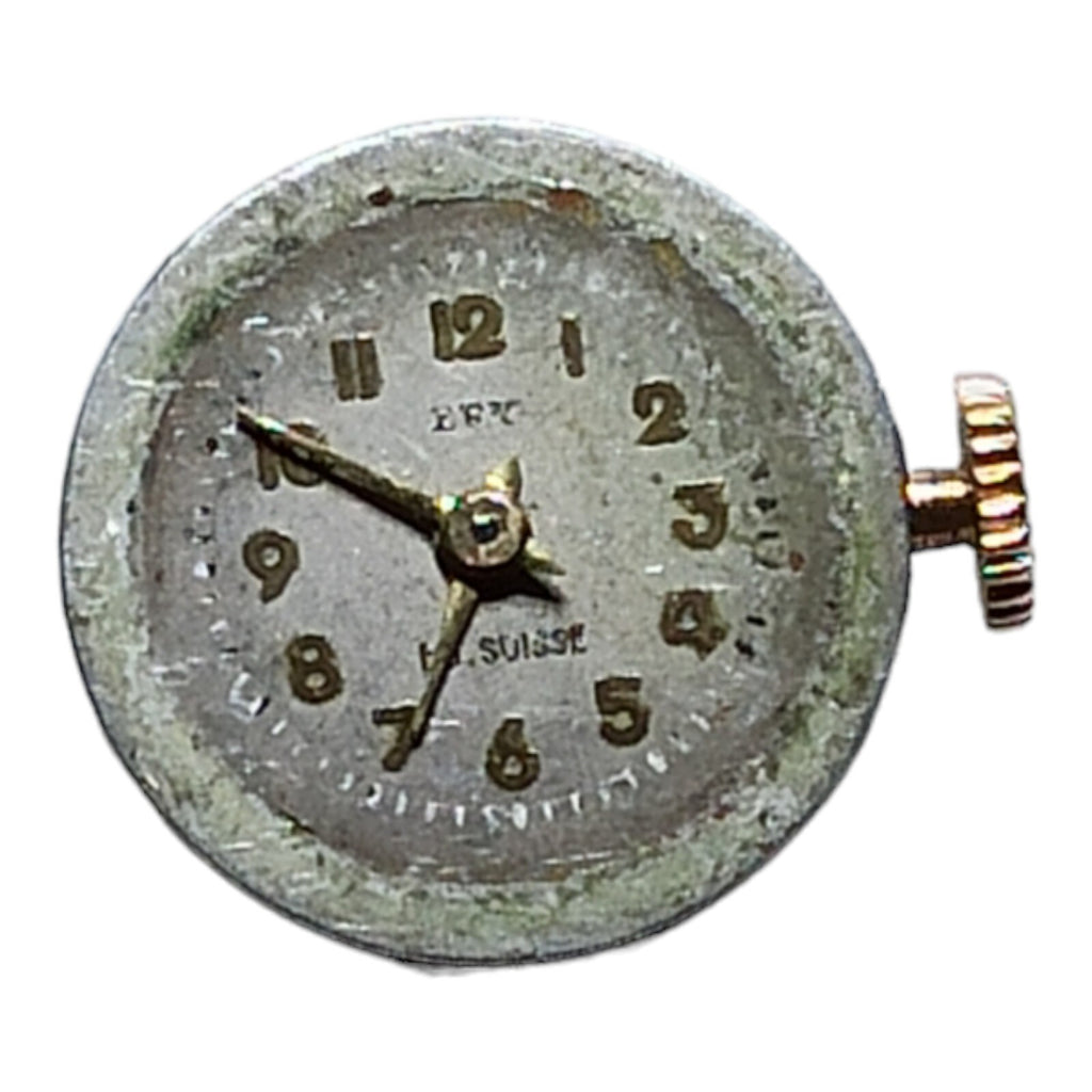 Montre ancienne mécanique EFK Suisse petit cadran rétro usée vintage