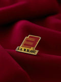 Pin's émaillé publicitaire S.A. M.BLANC vintage rouge or, badge ancien rare