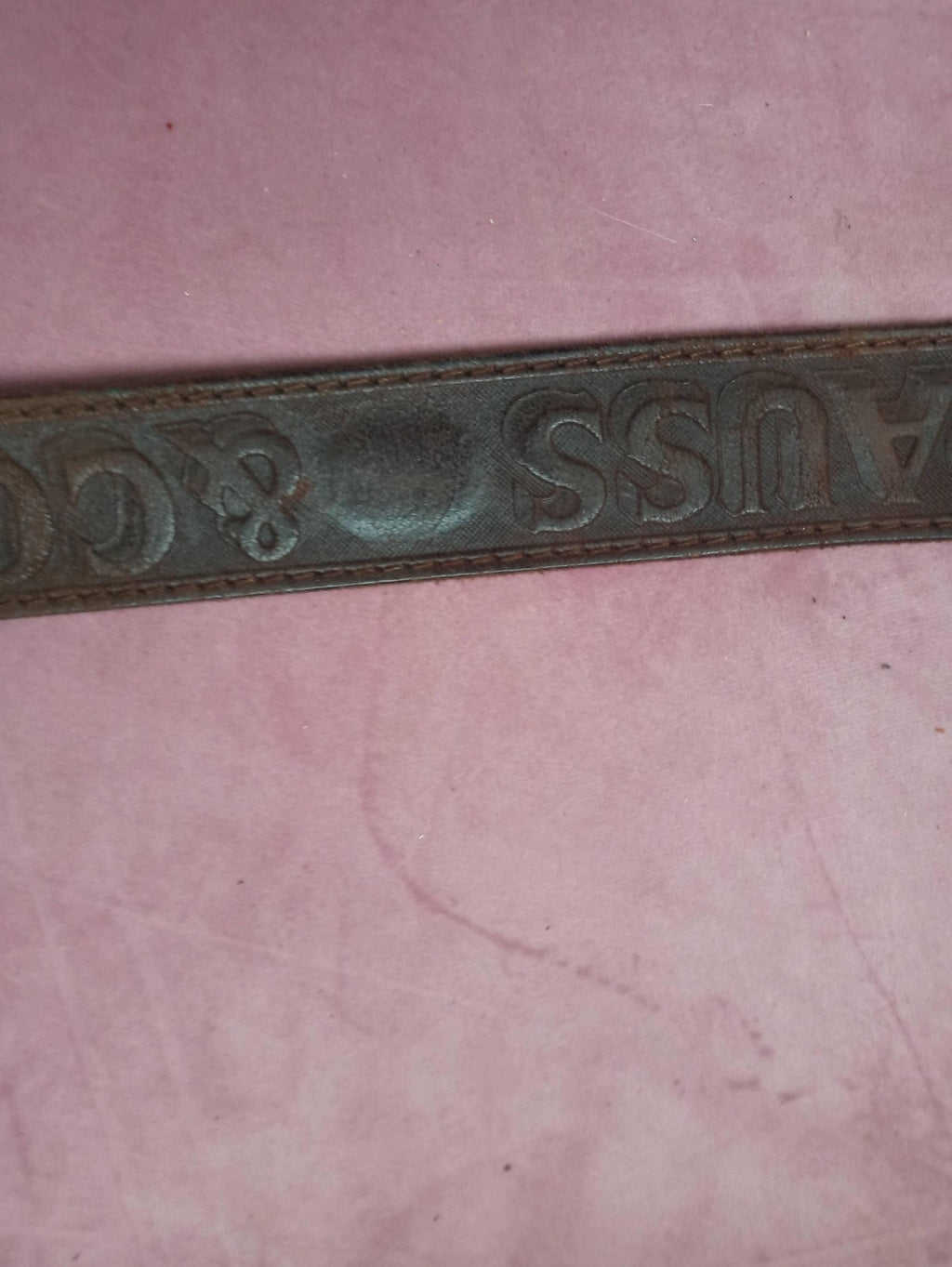 Ceinture Levi's vintage cuir marron boucle métal 501 rétro accessoire homme