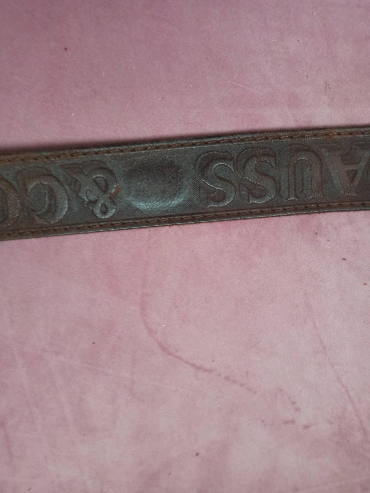 Ceinture Levi's vintage cuir marron boucle métal 501 rétro accessoire homme