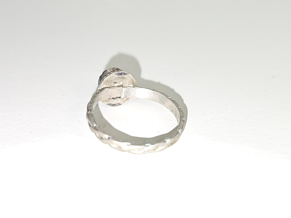 Bague ancienne en argent vintage rétro, bijou d?occasion pour collectionneur