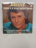 Vintage 45 tours ancien Johnny Hallyday vinyle rétro collection très bon état