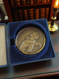 Médaille handball bronze vintage – Relief joueur ancien sport déco