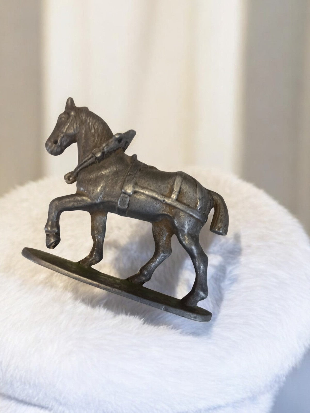 Pferdefigur Kiralu Vintage Metall altes Spielzeug seltenes Dekorationsmodell