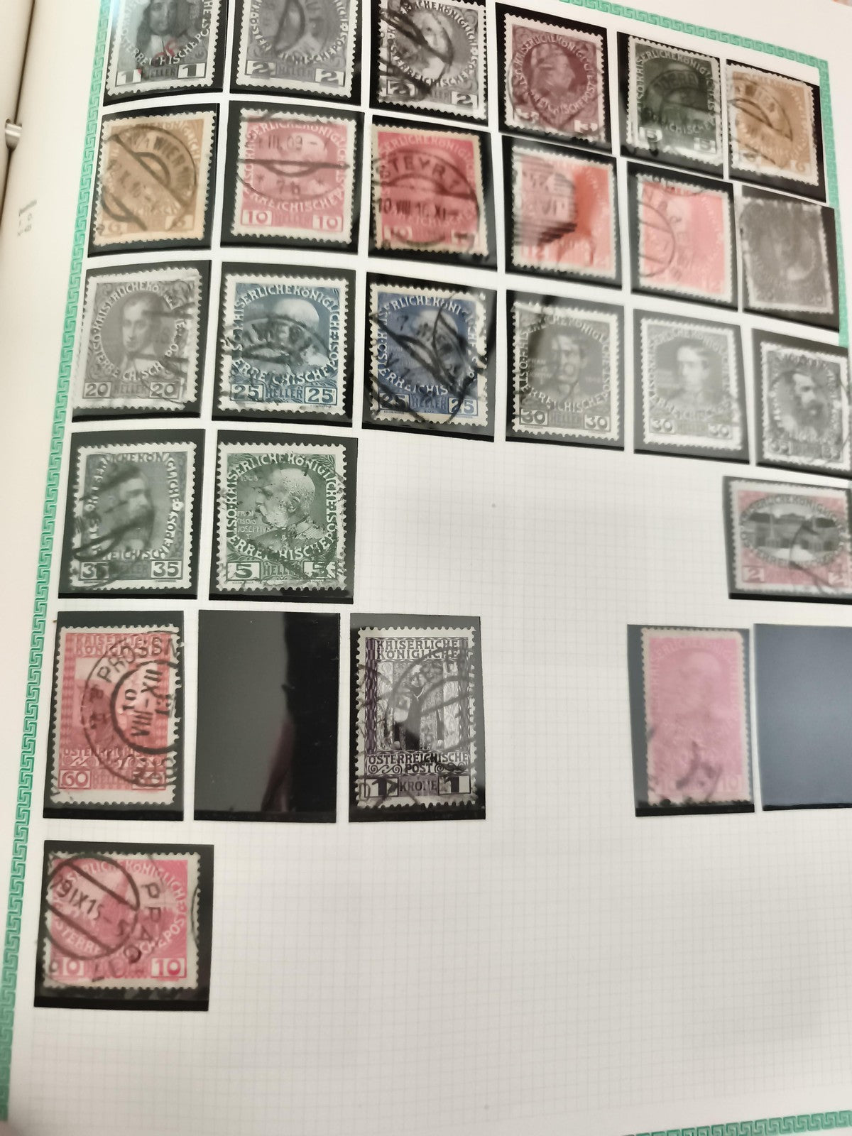 Lot timbres oblitérés Autriche XIXe-XXe, portraits, philatélie Europe
