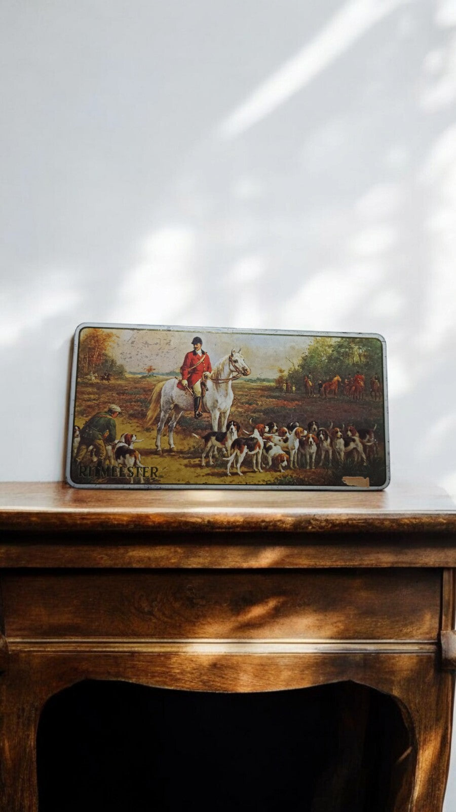 Boîte à cigares Ritmeester métal décor chasse anglaise, édition collector