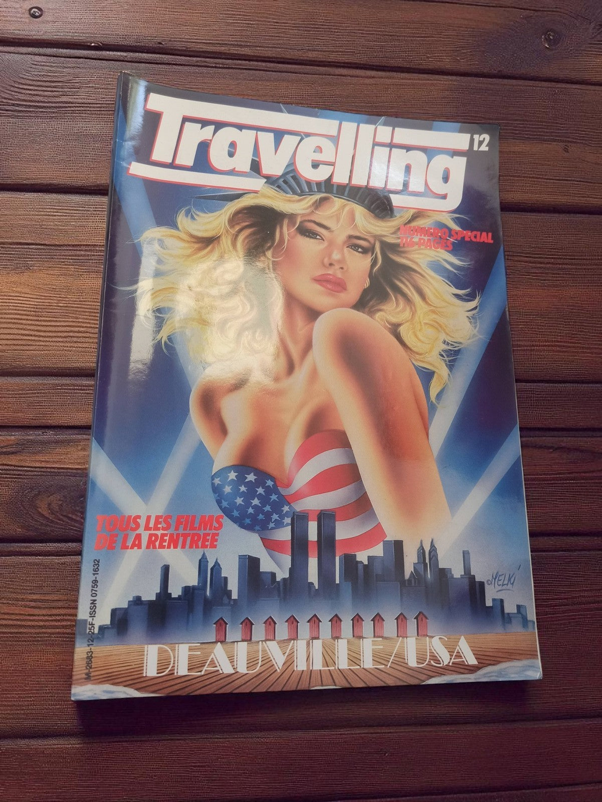 Magazine cinéma Travelling n°12 vintage, Deauville USA, couverture Melki