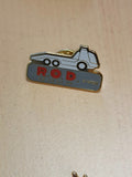 Pin's vintage R.O.D SYSTEM camion plateau, badge publicitaire rétro ancien