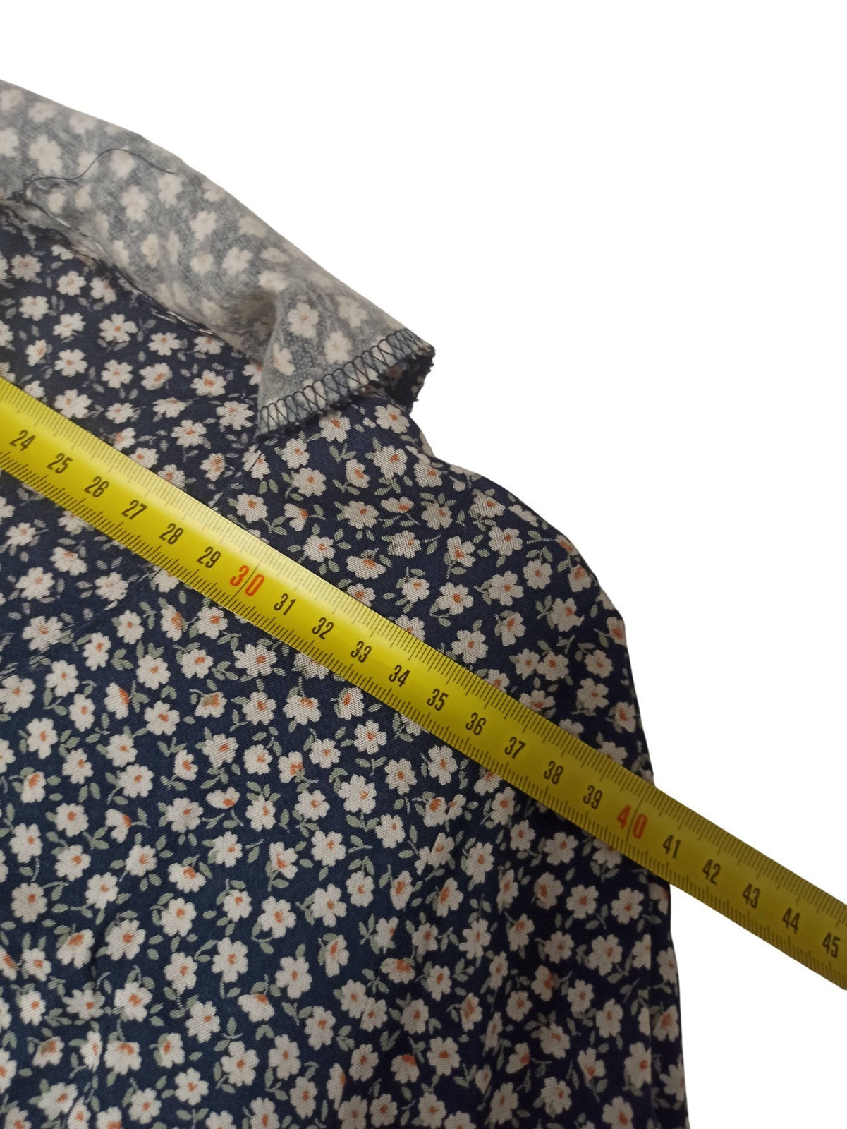 Robe vintage femme Marks & Spencer, imprimé fleuri bleu rétro ancien