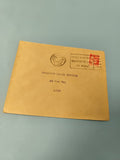 Ancienne enveloppe oblitérée 1937 Lyon timbre rouge philatélie collection vintag