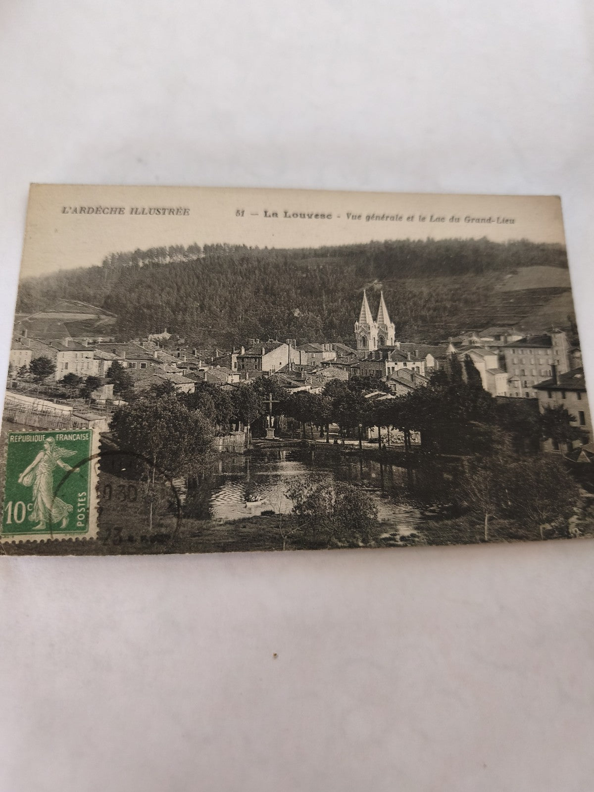 Carte postale ancienne vintage Ardèche rétro collection France paysage rare