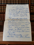 Lettre manuscrite ancienne 1949 bleue Josette vintage document écrit main
