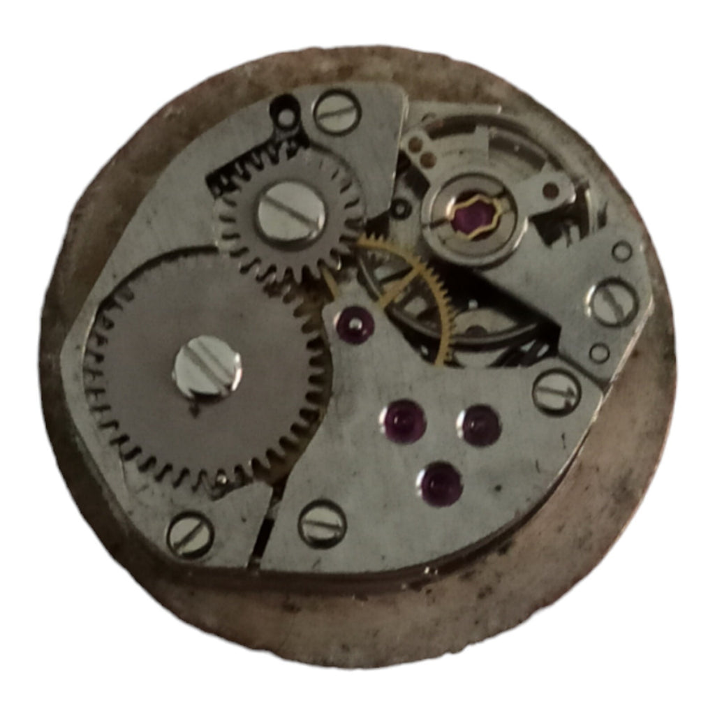 Cadran montre mécanique vintage Elvia ancien, chiffres romains, à restaurer