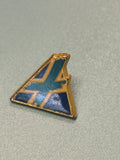 Vintage pin's Marseille triangle bleu doré collection années 80-90 (Ref 4)